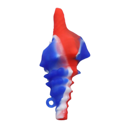 Silikon-Schalenpfeife mit Schlaufe und Glas-Schale - 11,4 cm