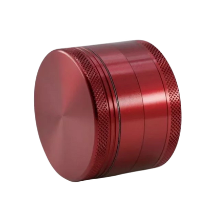 Aluminum Herb Grinder with Pollen Screen and Magnetic Lid - Black - 40mm