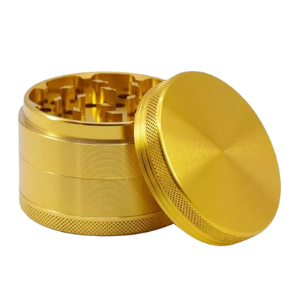 Kräutermühle aus Aluminium mit Pollensieb und Magnetdeckel  - 55mm