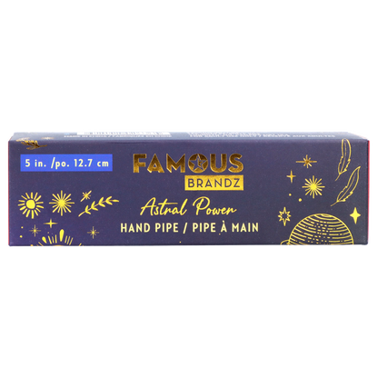Astral Power Kristall Handpfeife - Schwarz - 5 Zoll