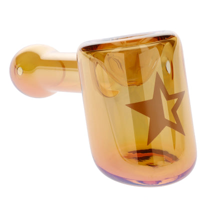 Famous Design Lava Fumed Hammer Pipe - Orange - 4 in.