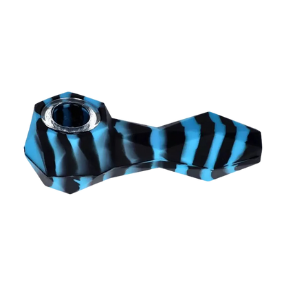 Silikon Löffel-Pfeife mit Glas-Schale - 11 cm