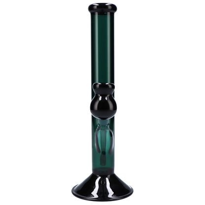 Colored Glass Straight Ice Bong | 12 Inch | front view